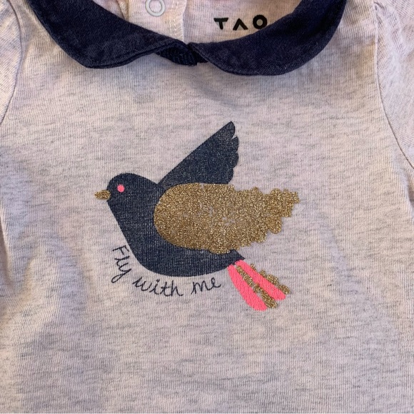 3/$10 TAPE À L’ŒIL Baby girl footie pyjamas 1m - Picture 3 of 4